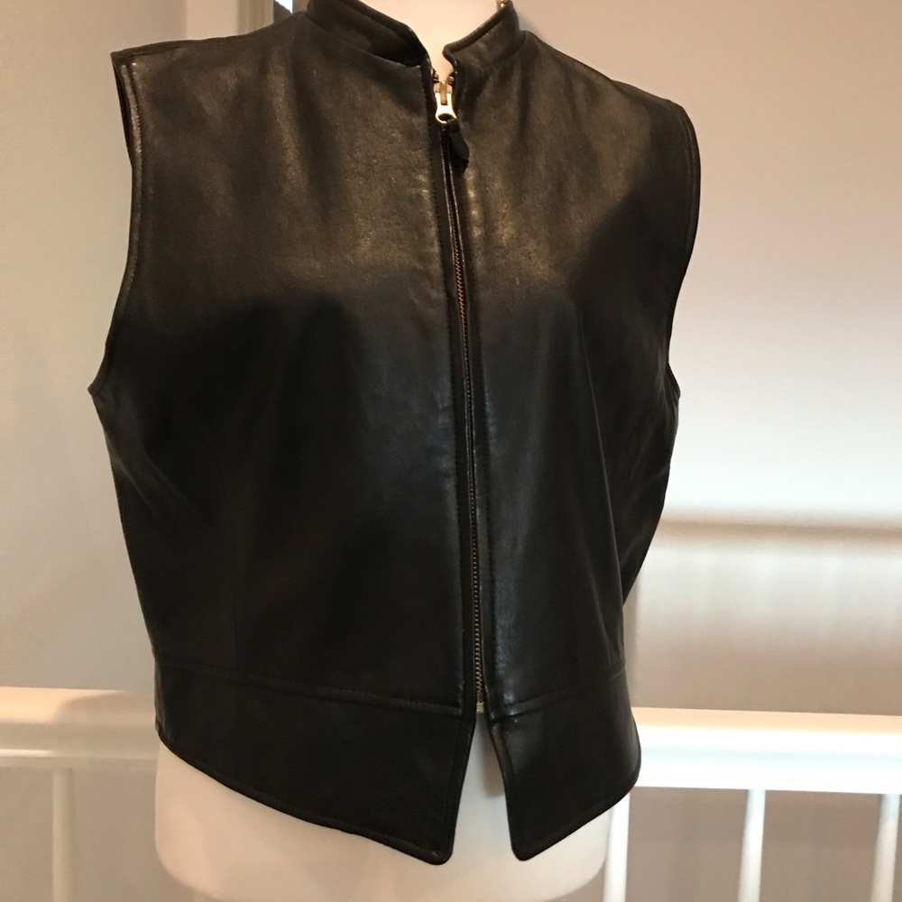 Beautiful Black Leather Vest